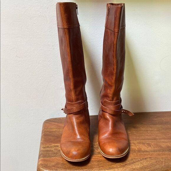 Lands' End Brown Heeled Boots Timeless Equestrian Style - Picture 2 of 15
